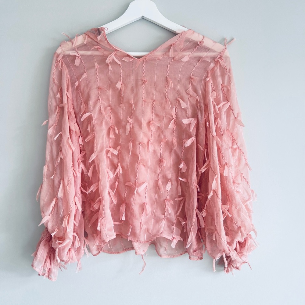 Zara Pink Bow Blouse
